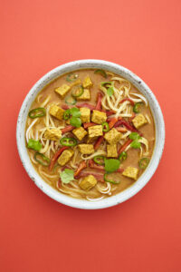 Tempeh Cubed Madras Curry Soup