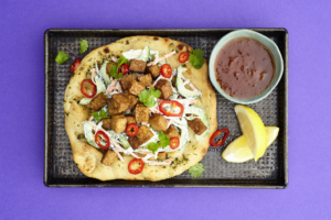 Tempeh Cubed Madras Flatbread