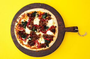 Tempeh Sweet Chilli Pizza